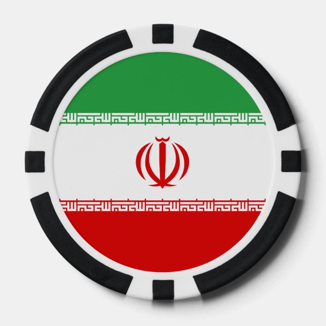 Iran Flag Poker Chips (Front)