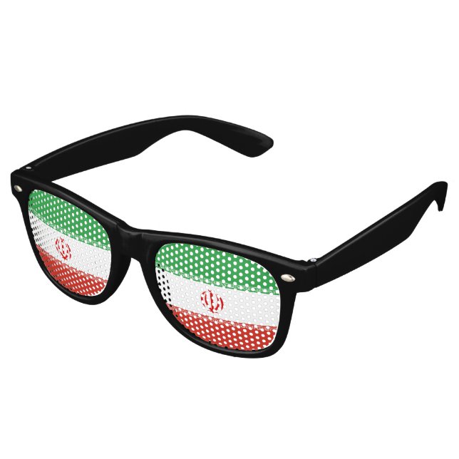 Iran flag retro sunglasses (Angled)