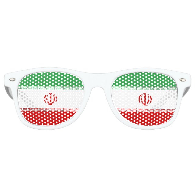 Iran Flag Retro Sunglasses (Front)