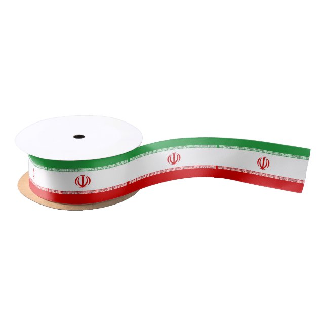 Iran Flag Satin Ribbon (Spool)