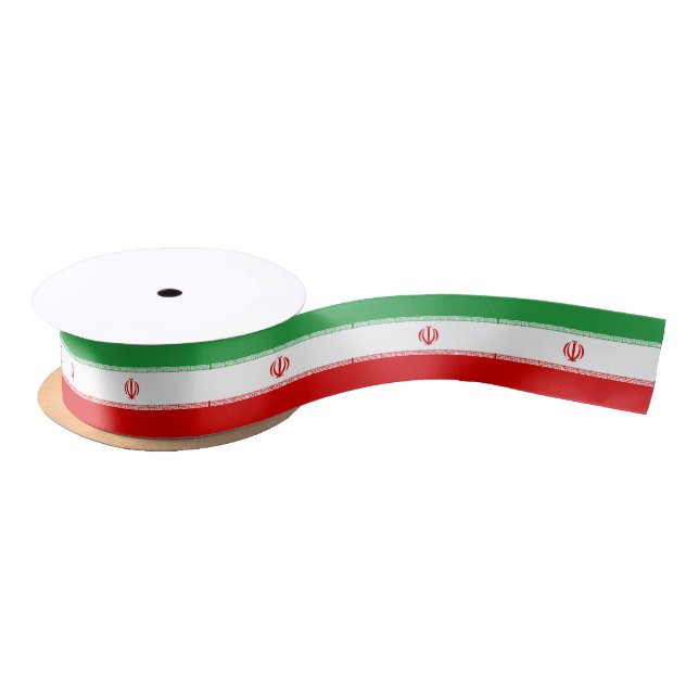 Iran Flag Satin Ribbon (Spool)