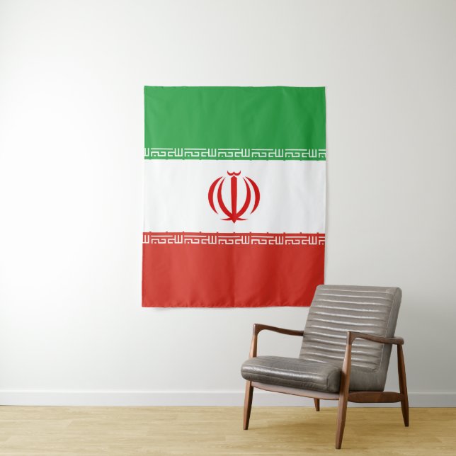 Iran flag tapestry (In Situ)