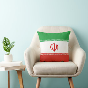 Iran flag throw pillow