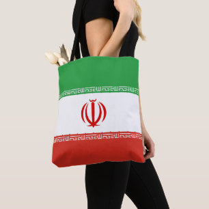 Iran flag tote bag