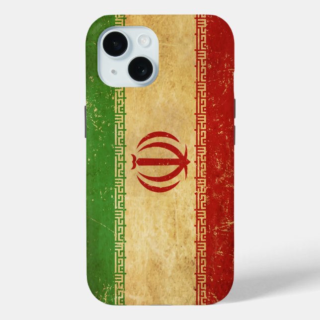 Iran Flag Vintage Design Case-Mate iPhone Case (Back)
