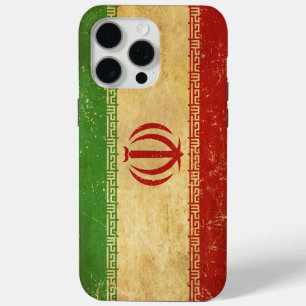 Iran Flag Vintage Design iPhone 15 Pro Max Case
