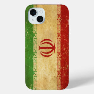 Iran Flag Vintage Design iPhone 15 Mini Case
