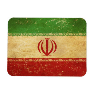 Iran Flag Vintage Design Magnet