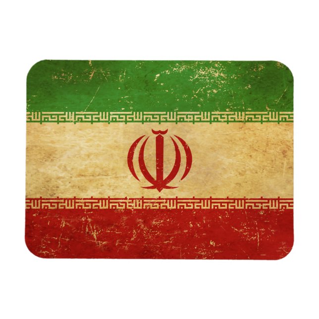 Iran Flag Vintage Design Magnet (Horizontal)