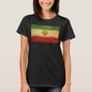 Iran Flag Vintage Design Women's Black T-Shirt
