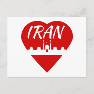 Iran Heart Postcard