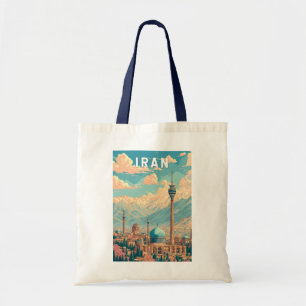 Iran Illustration Travel Art Vintage Tote Bag
