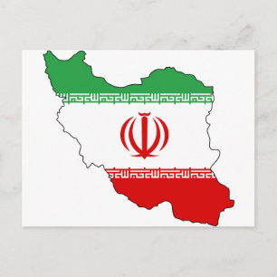 Iran IR , Flag, Coat of arms جمهوری اسلامی ایران Postcard