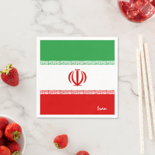 Iran & Iranian Flag party fashion /sports fans Napkin