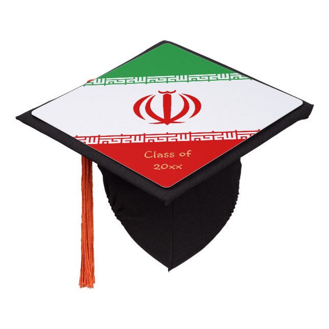 Iran & Iranian Flag - Students / University Graduation Cap Topper (Angled)