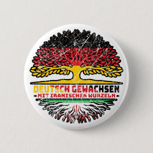Iran Iranisch Deutsch Deutschland Baum Wurzel 2 Inch Round Button