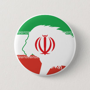 Iran Lion Iranian National Animal Flag 2 Inch Round Button