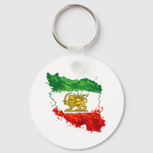 Iran Lion & Sun Keychain Persian Shir o Khorshid
