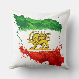 Iran Lion & Sun Throw Pillow Persian Shir o Khor