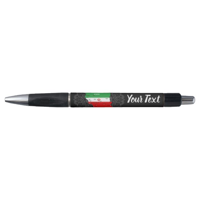 Iran Map with Flag and Emblem Pen (Front)