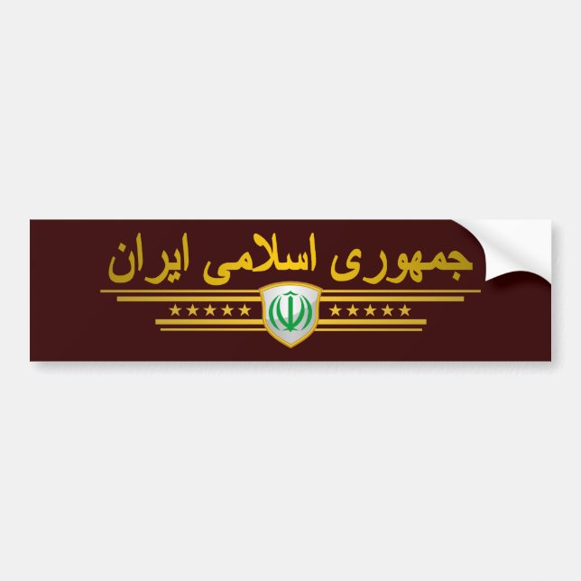Iran National Emblem Bumper Sticker (Front)