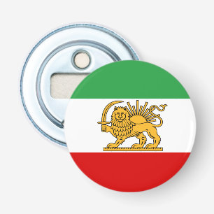 Iran, Persian flag with Lion, Shah of Iran Bottle Opener