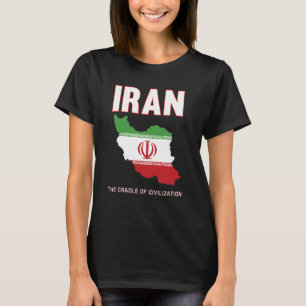 Iran Pride Iranian Flag Map Persia T-Shirt