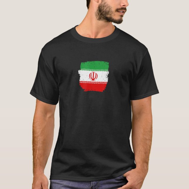 Iran Proud Iranian Flag T-Shirt (Front)
