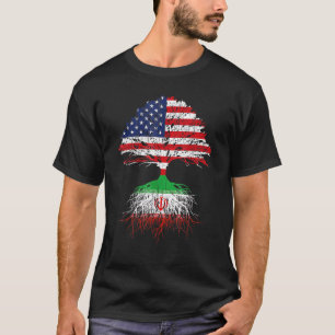 Iran Roots Iranian American USA Flag Naturalizatio T-Shirt