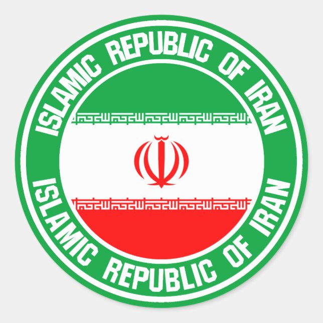 Iran Round Emblem Classic Round Sticker (Front)