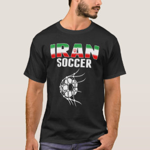 Iran Soccer Ball In Net Goal  Iranian Football Sup T-Shirt