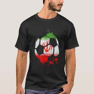 Iran Soccer Graphic Iran Flag Football Sports T-Shirt