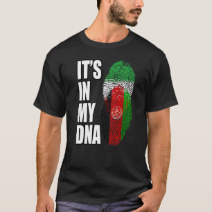 Iranian And Afghan Mix Dna Flag Heritage T-Shirt