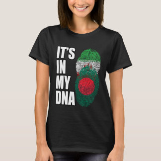 Iranian And Bangladeshi Mix DNA Flag Heritage T-Shirt