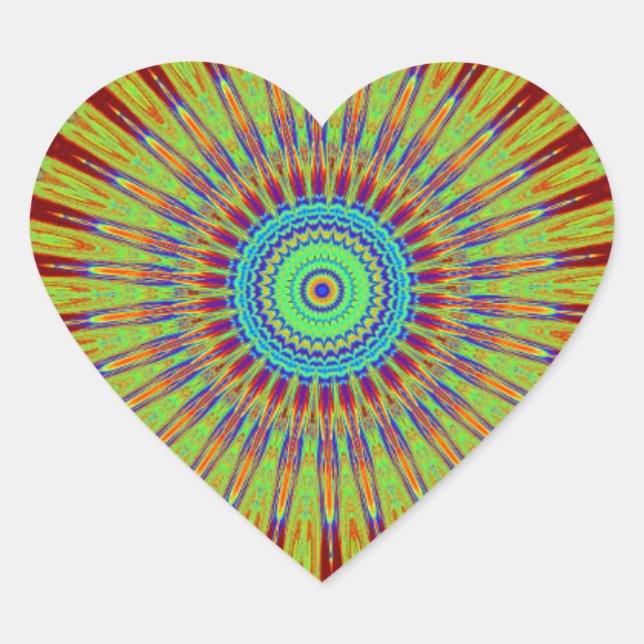 Iranian carpet  African ethnic tribal pattern.jpg Heart Sticker (Front)