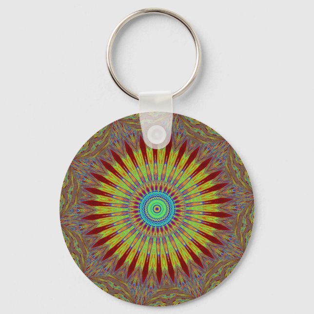 Iranian carpet  African ethnic tribal pattern.jpg Keychain (Front)