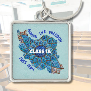 Iranian Christmas Gifts in Bulk for Students Blue Keychain
