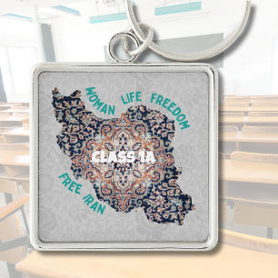 Iranian Christmas Gifts in Bulk for Students Grey Keychain