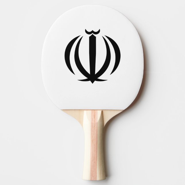 Iranian emblem ping pong paddle (Front)
