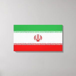 Iranian Flag (Iran) (Persian) Canvas Print