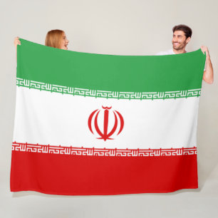 Iranian Flag (Iran) (Persian) Fleece Blanket