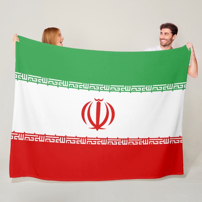 Iranian Flag (Iran) (Persian) Fleece Blanket (In Situ)