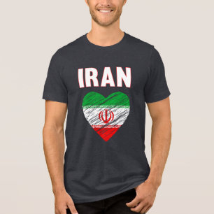 Iranian Pride I Love Iran Tri-Blend Shirt