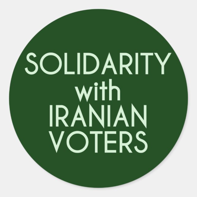 Iranian Voters Classic Round Sticker (Front)
