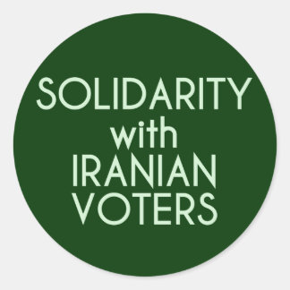 Iranian Voters Classic Round Sticker