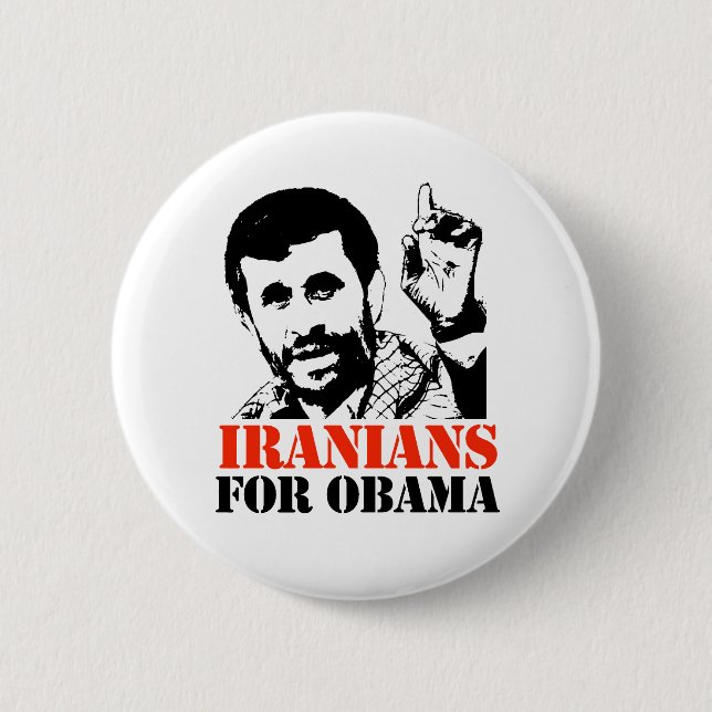 IRANIANS FOR OBAMA 2 INCH ROUND BUTTON (Front)