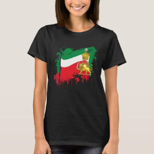 Irans Flag with Pahlavi Crown shir va khorshyid T-Shirt