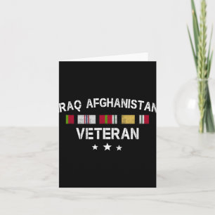 Iraq Afghanistan Veteran Pride Service Ribbon Card