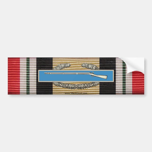 Iraq Campaign Medal Ribbon & CIB Sticker (Front)