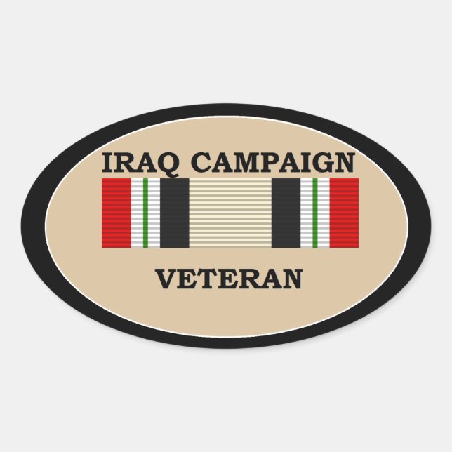 Iraq Campaign Veteran Sticker. Oval Sticker (Front)